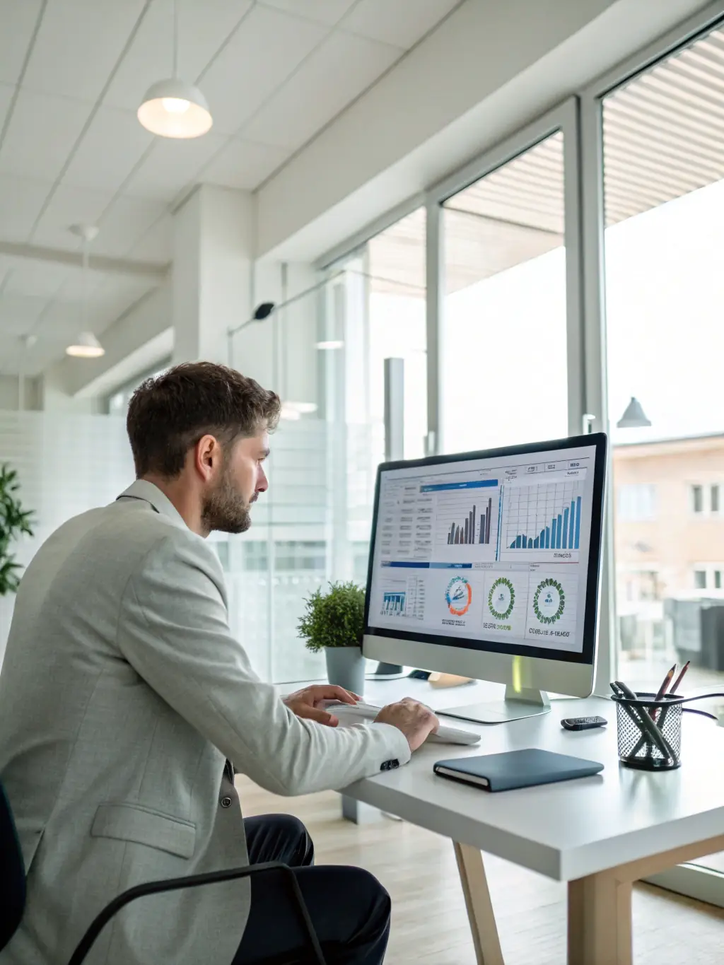 A graphic depicting data analysis and insights, showcasing how Medi Solutions LLC helps businesses make data-driven decisions.